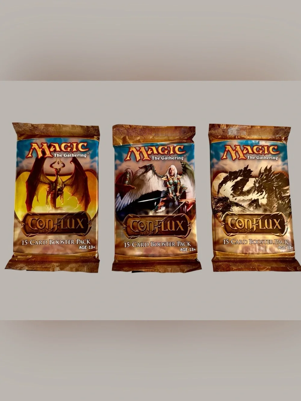 Magic the Gathering Conflux set of 3 sealed 2009 booster packs
